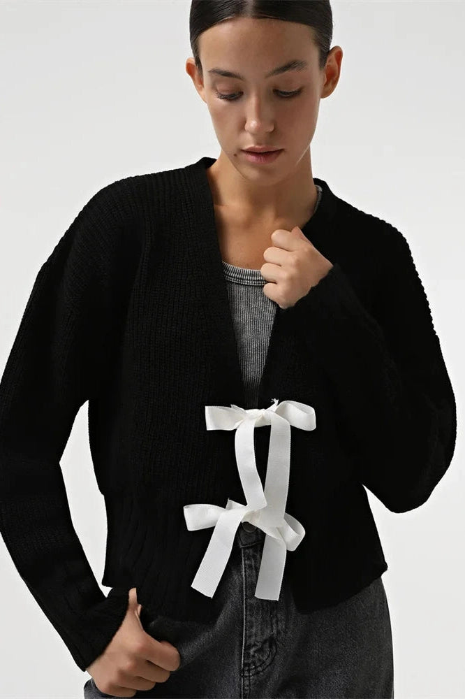 Glorol - Hollow Out Patchwork Lace-Up Top