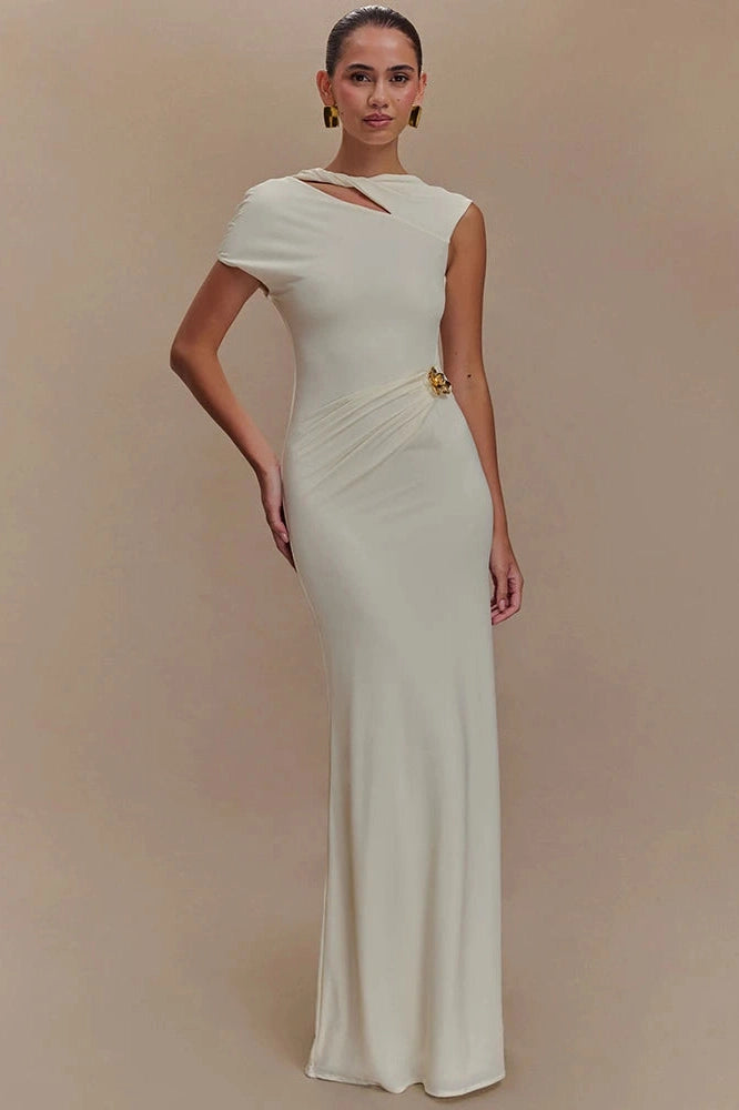 Glorol - Hollow Out Sleeveless Backless Bodycon Maxi Dress