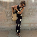 Glorol - See-Through O-Neck Sleeveless Maxi Dress