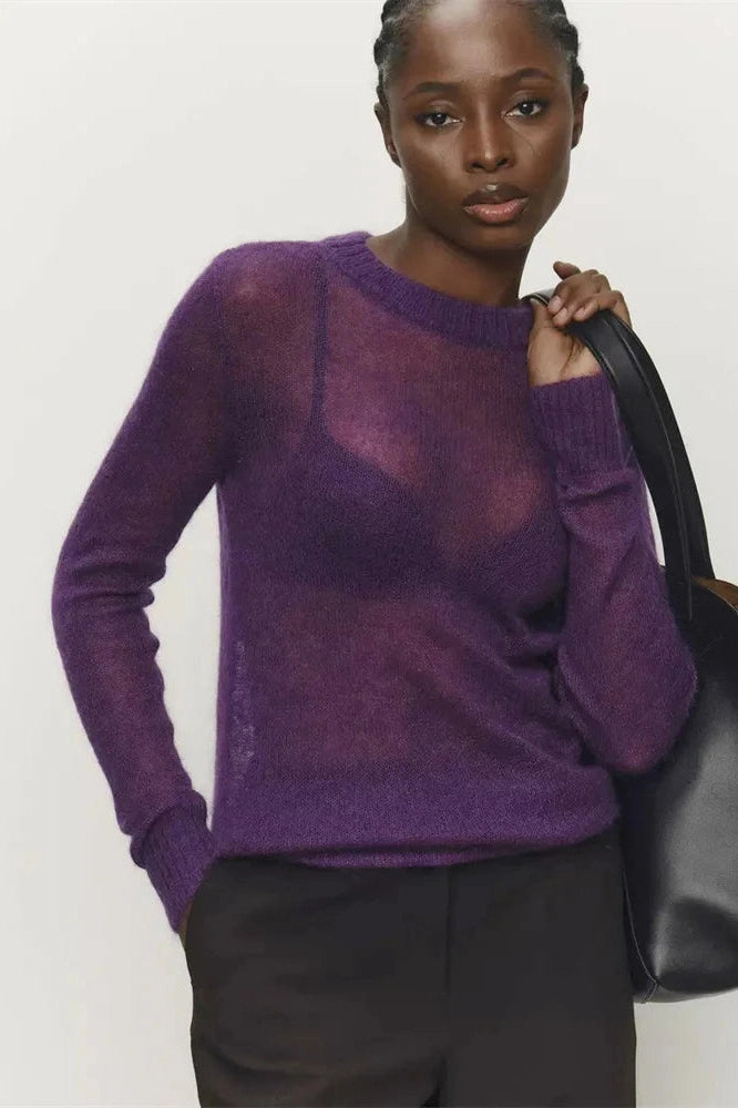 Glorol - See-Through Long Sleeve Top