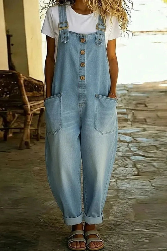 Glorol - High Waist Sleeveless Hollow Out Wide Leg Jumpsuit