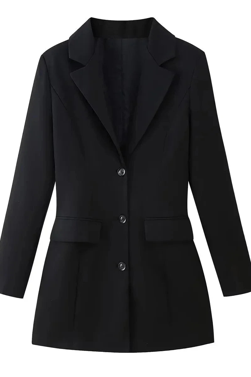 Glorol - Elegant High Waist V-Neck Long Sleeve Bodycon Mini Dress
