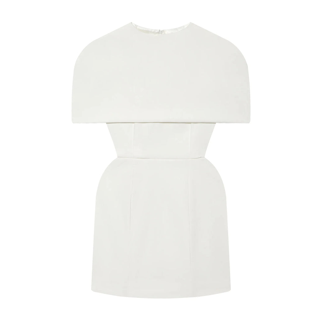 Glorol - Elegant Round Backless Sleeveless Mini Dress