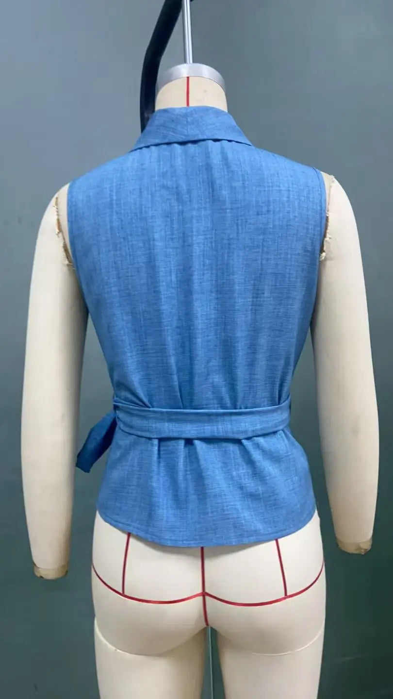 Glorol - Elegant Sleeveless Slim Top