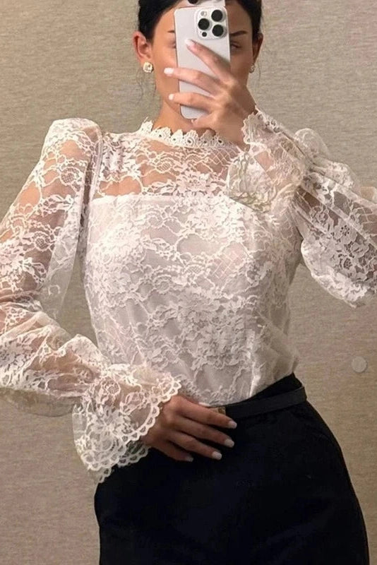 Glorol - Lace Long-Sleeve Top