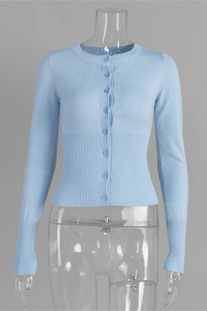 Glorol - Long Sleeve Patchwork Slim Loose Top
