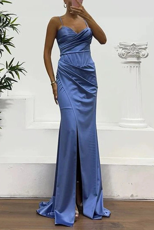 Glorol - Hollow Out High Waist Split Sleeveless Maxi Dress