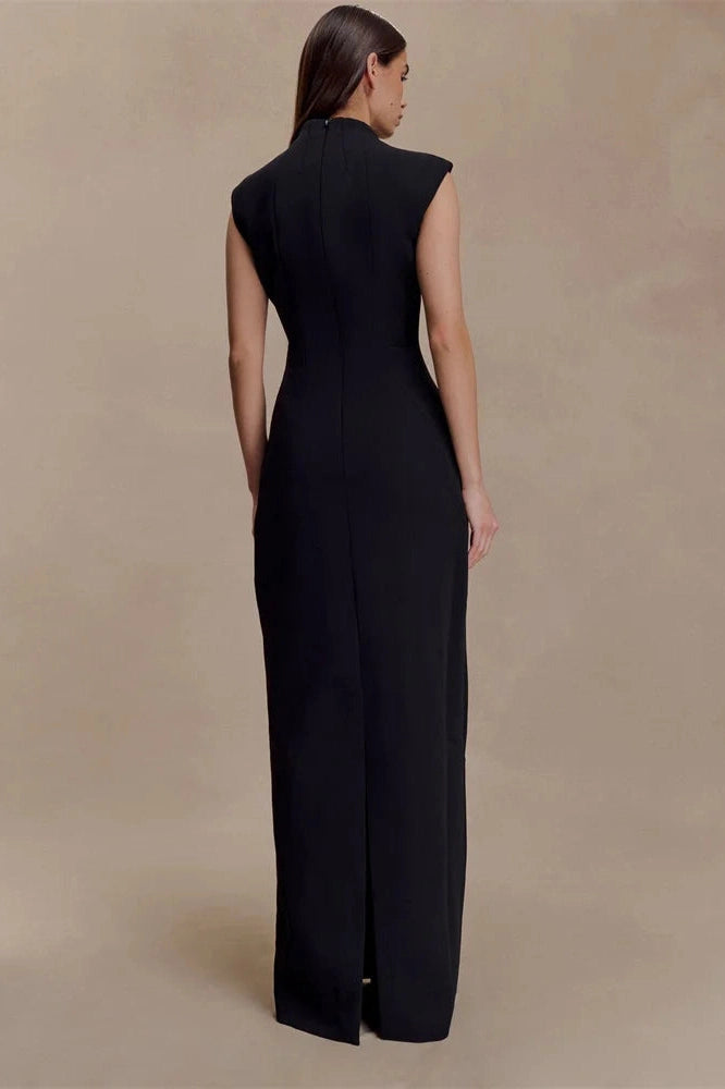 Glorol - Hollow Out High Waist Sleeveless Maxi Dress