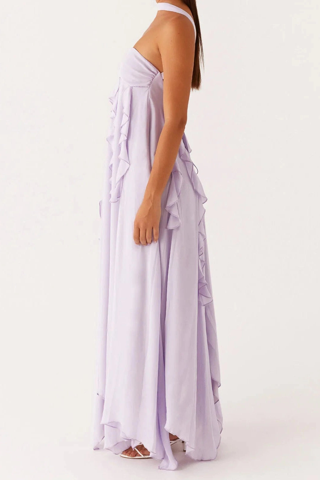 Glorol - Elegant Sleeveless Backless A-Line Maxi Dress