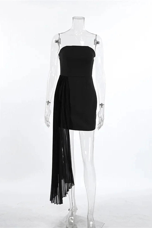 Glorol - Elegant High Waist Backless Mini Dress