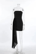 Glorol - Elegant High Waist Backless Mini Dress