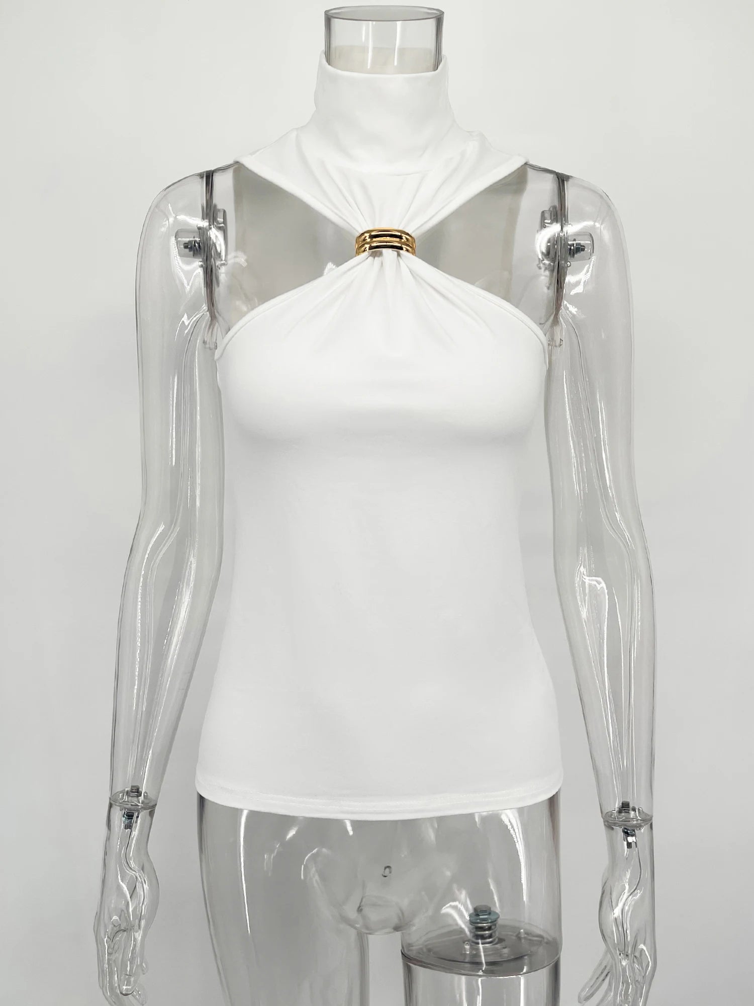 Glorol - Sleeveless Off-Shoulder Slim Top