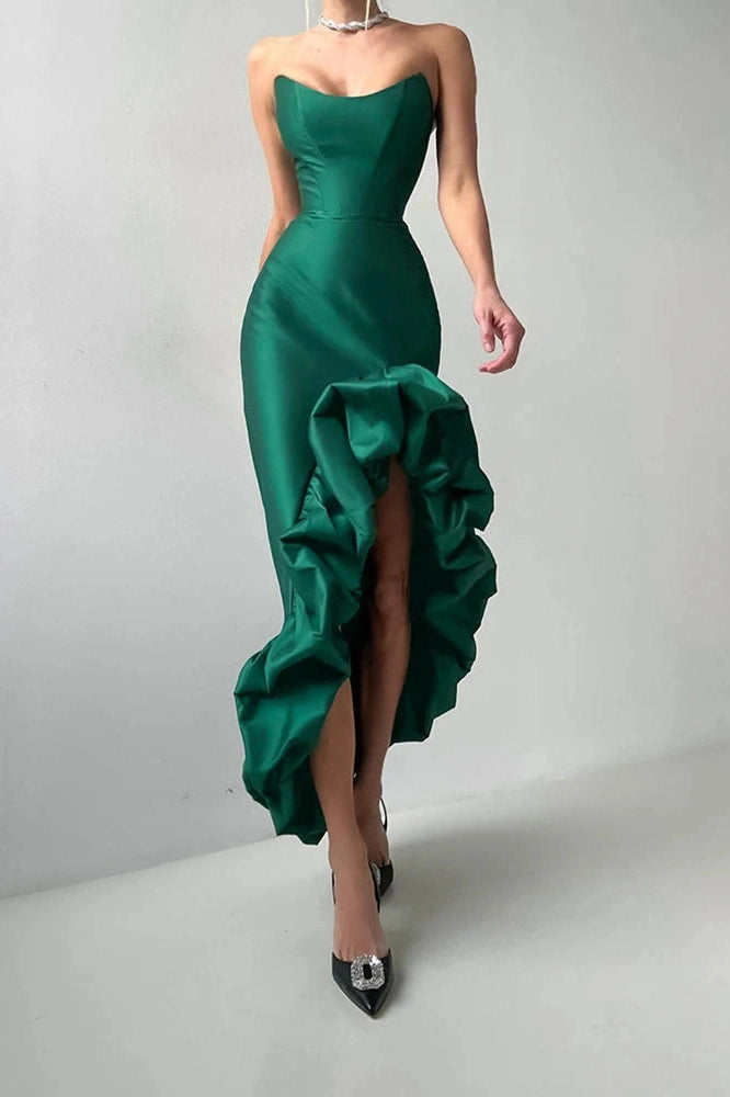 Glorol - Elegant Off Shoulder Slim High Waist Maxi Dress