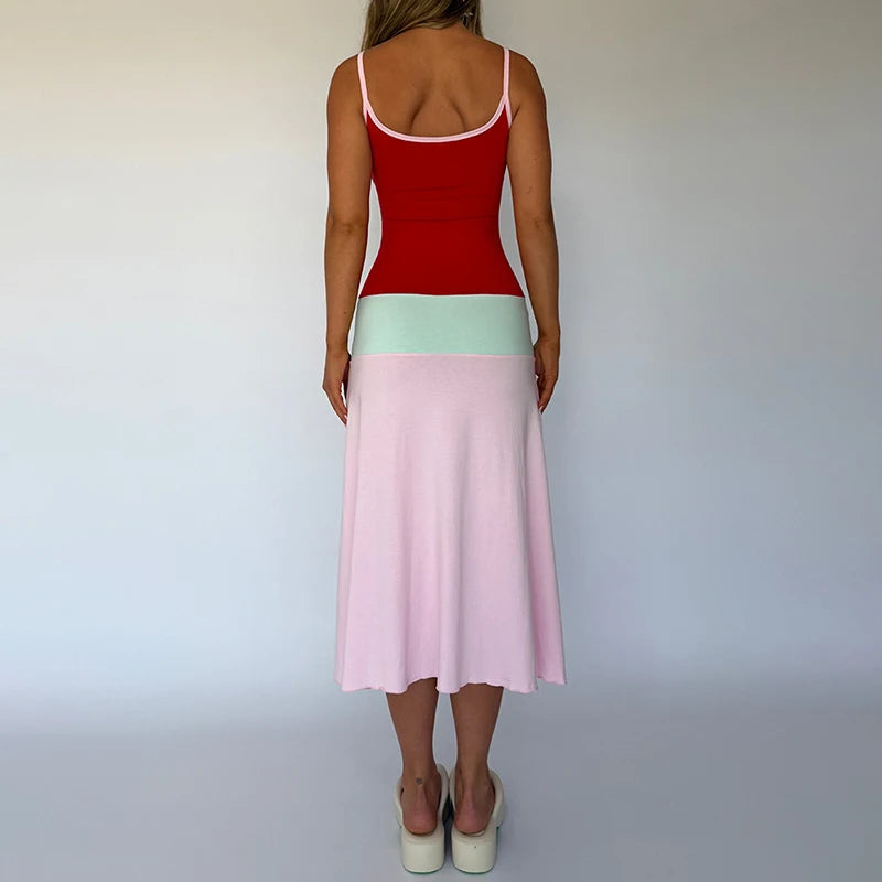 Glorol - Elegant Sleeveless Slim Midi Dress