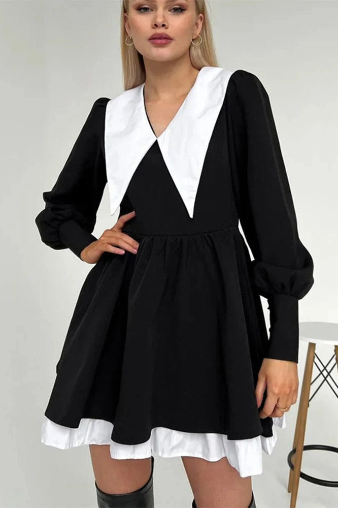 Glorol - Elegant Long Sleeve Mini Dress