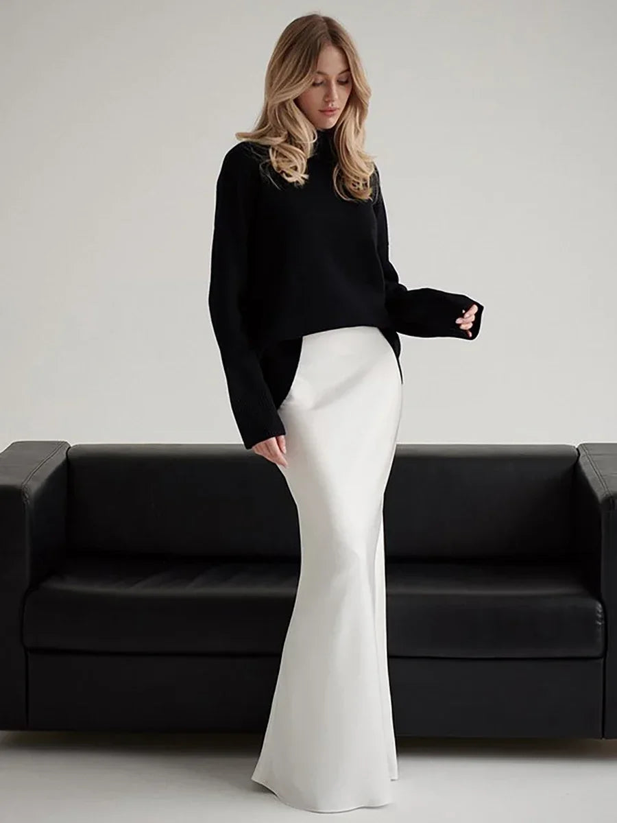 Glorol - Loose High Waist Fishtail Skirt