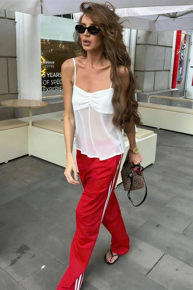 Glorol - See-Through Backless Sleeveless Top