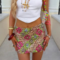 Glorol - Elegant Low Waist Glitter Skirt