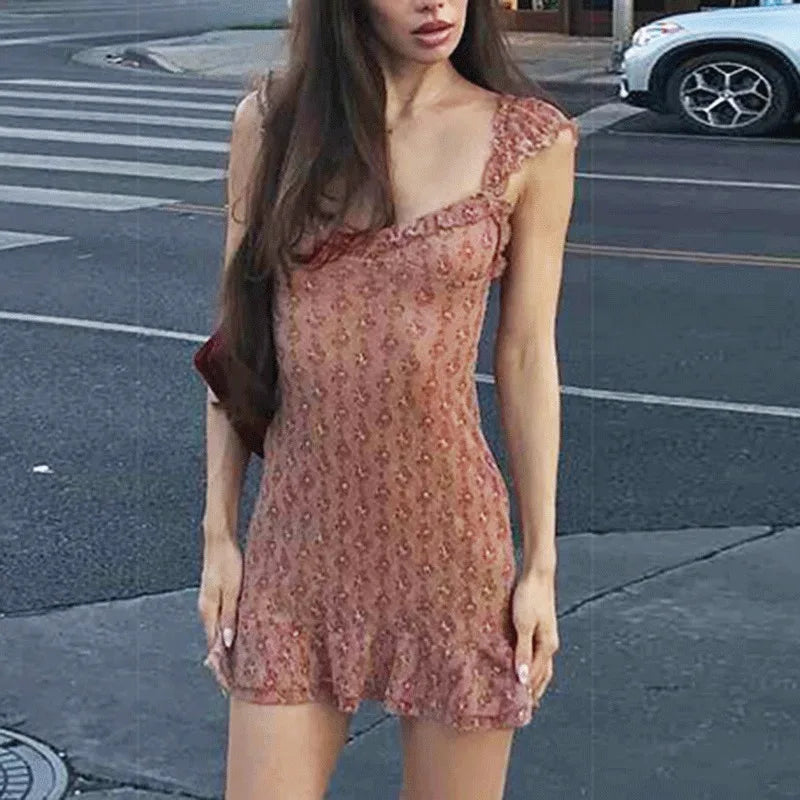 Glorol - Elegant Patchwork Sleeveless Backless Mini Dress