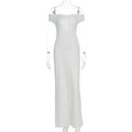 Glorol - Backless Sleeveless Bodycon Maxi Dress
