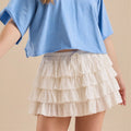 Glorol - Layered Elastic Waist A-line Skirt
