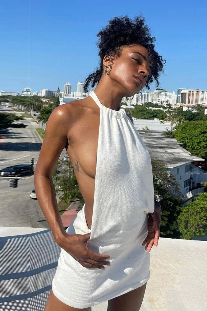 Glorol - Elegant Sleeveless Bodycon Backless Mini Dresses