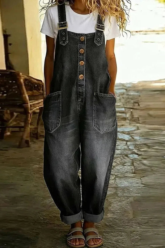 Glorol - High Waist Sleeveless Hollow Out Wide Leg Jumpsuit