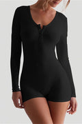 Glorol - Long Sleeve High Waist Jumpsuit