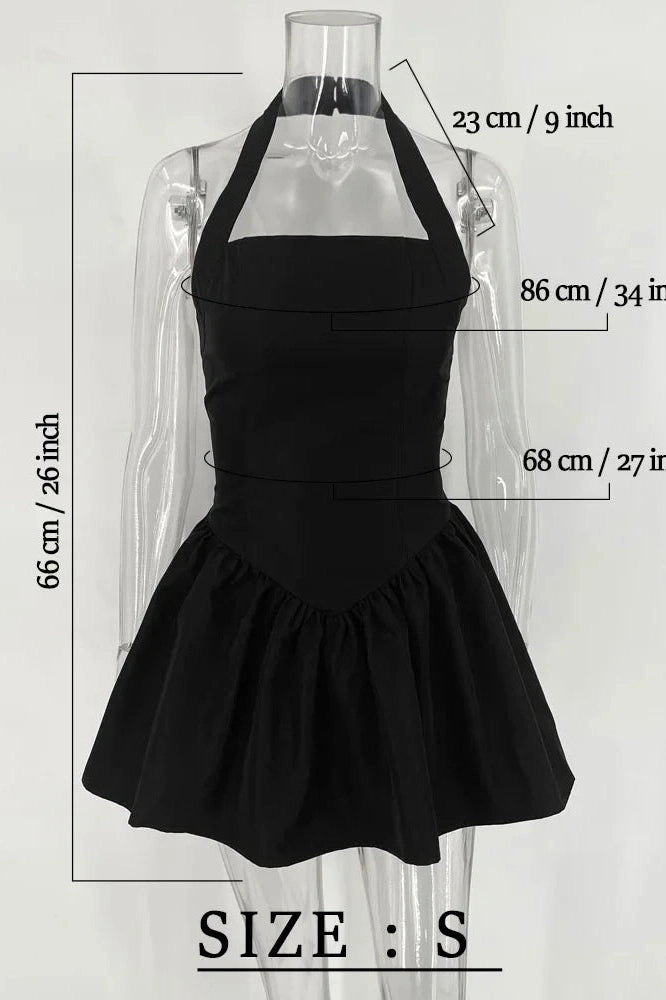 Glorol - Pleated A-Line Slim Fit High Waisted Patchwork Mini Dress