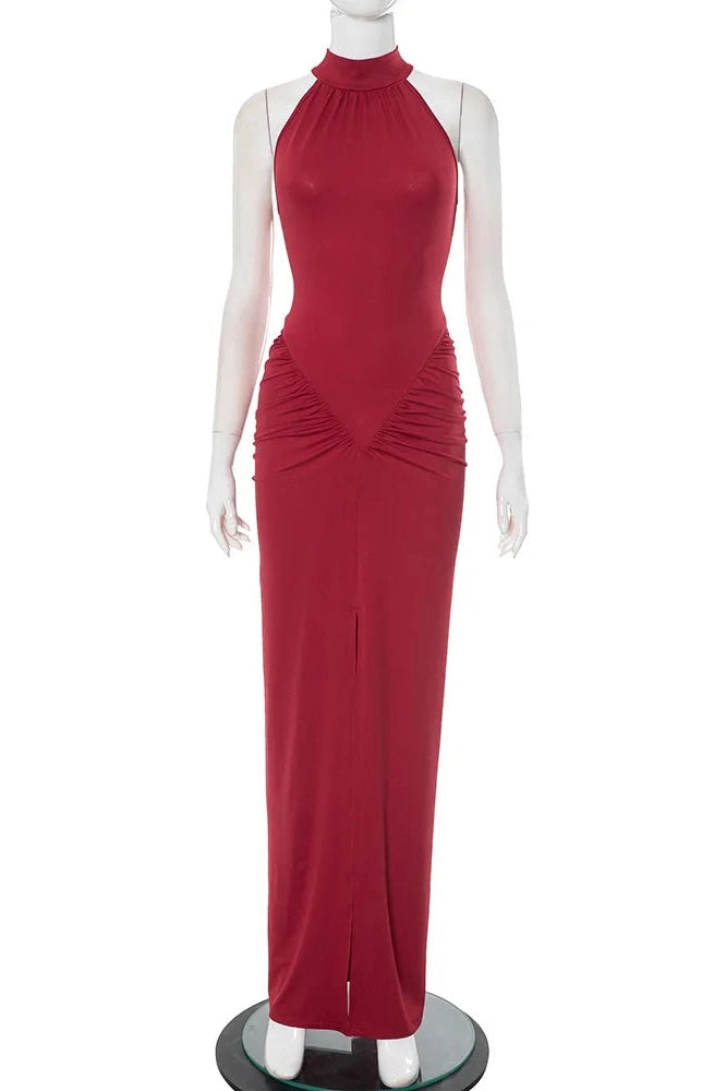 Glorol - Elegant Sleeveless Bodycon Maxi Dress