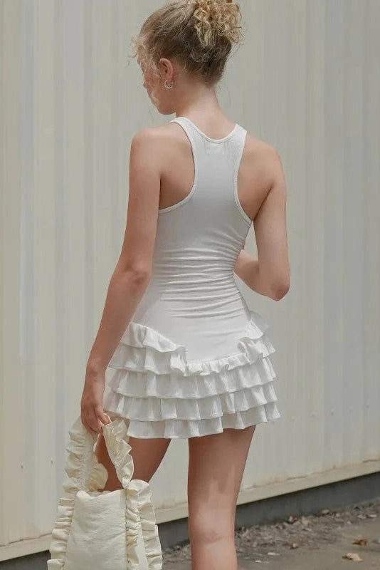 Glorol - See-Through Sleeveless Slim Bodycon Mini Dress