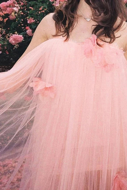 Glorol - Off-Shoulder Strapless High Waist Pleated Mini Dress