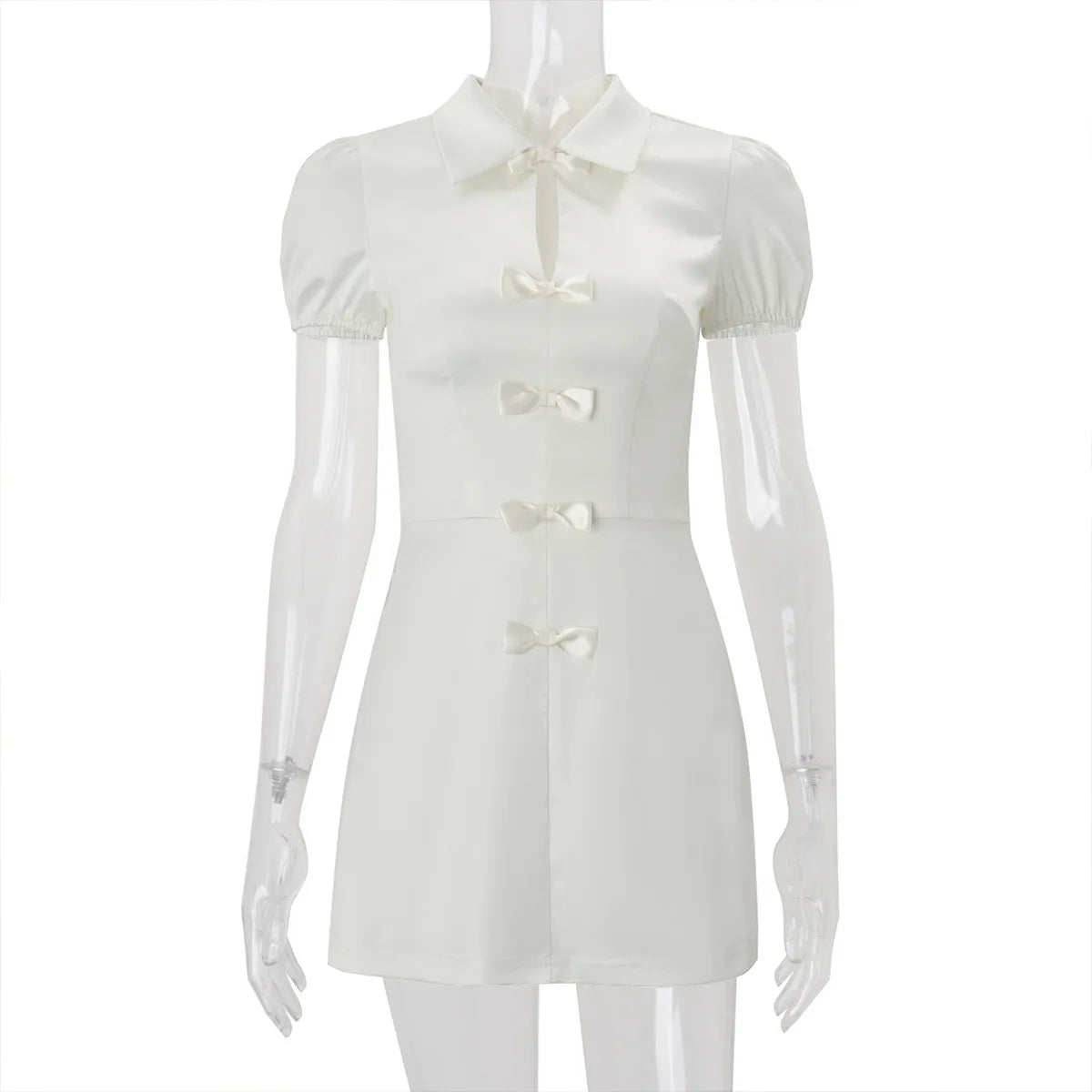 Glorol - Short Sleeve Slim High Waist Mini Dress