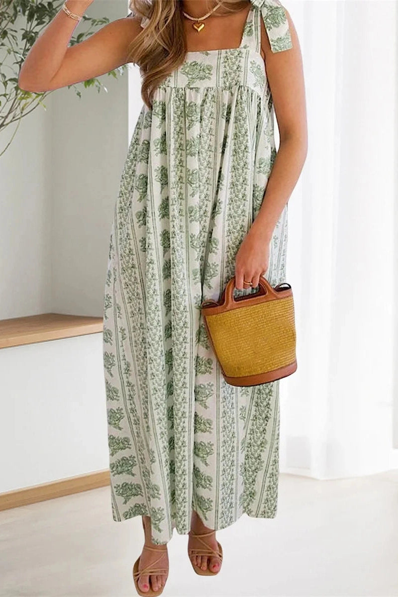 Glorol - Sleeveless Shoulder Strap Loose Maxi Dress