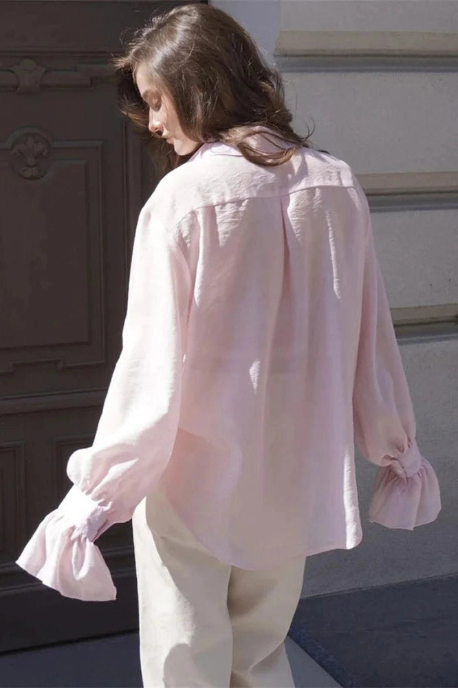 Glorol - Long Sleeve Patchwork Slim See-Through Top