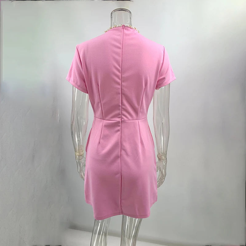 Glorol - Short Sleeve Bodycon Mini Dress