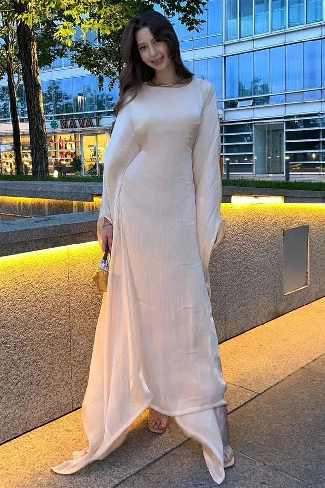 Glorol - Elegant Long Sleeve Maxi Dress