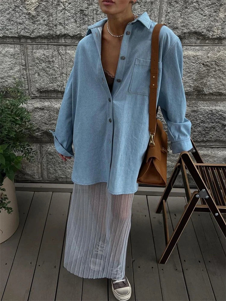 Glorol - High Waist See Through Hollow Out Skirt