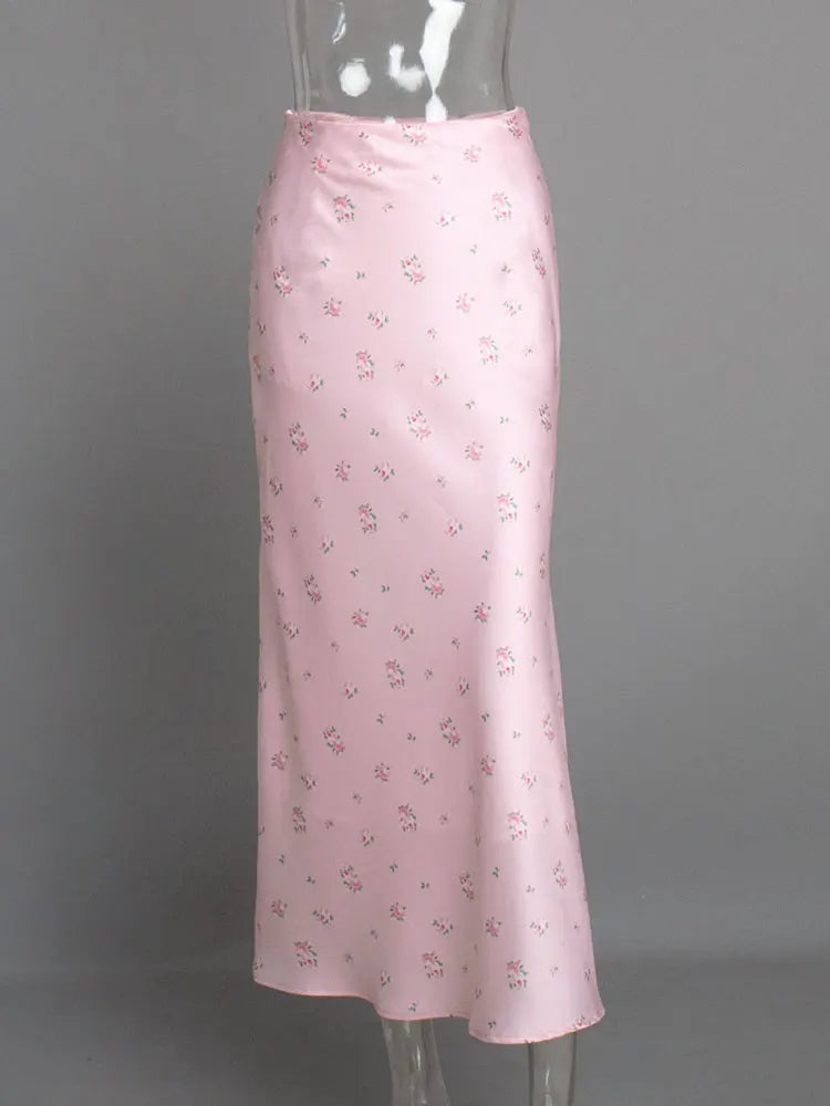 Glorol - High Waist Elegant Printed Patchwork Skirt