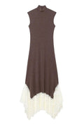 Glorol - Lace Patchwork Sleeveless Slim High Waist Maxi Dress