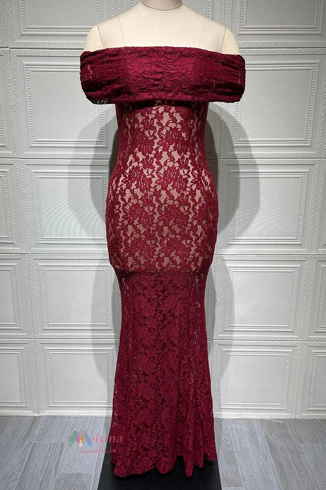 Glorol - Hollow Out Off-Shoulder Strapless Backless Sleeveless Maxi Dress