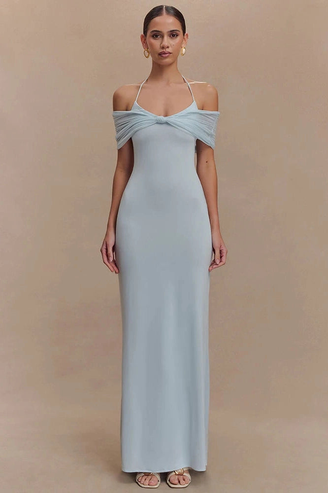 Glorol - Off-Shoulder Strapless Sleeveless Backless Maxi Dress