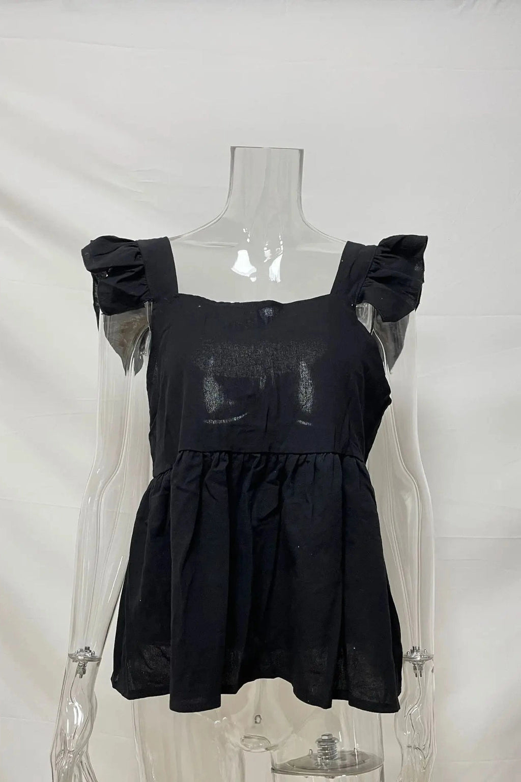 Glorol - Slim Square Neck Loose Sleeveless Top