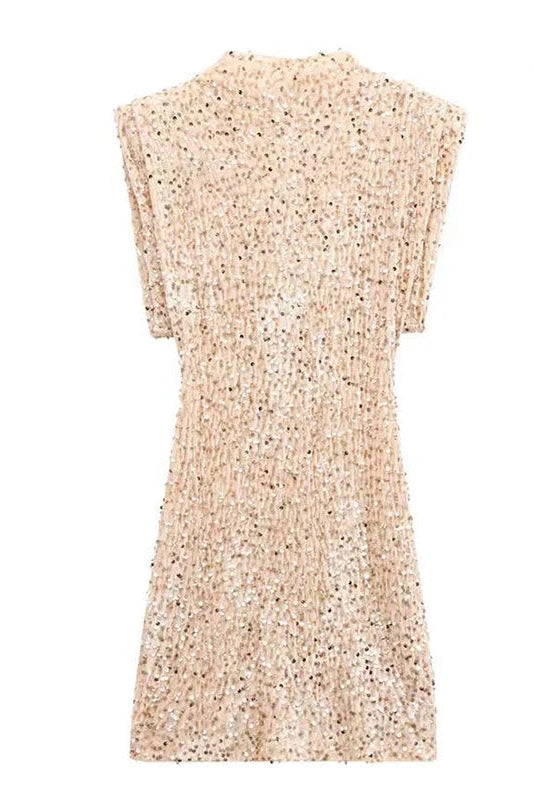 Glorol - Elegant Hollow Out Sleeveless Slim High Waist Mini Dress