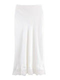 Glorol - High Waist Printed Lace Skirt