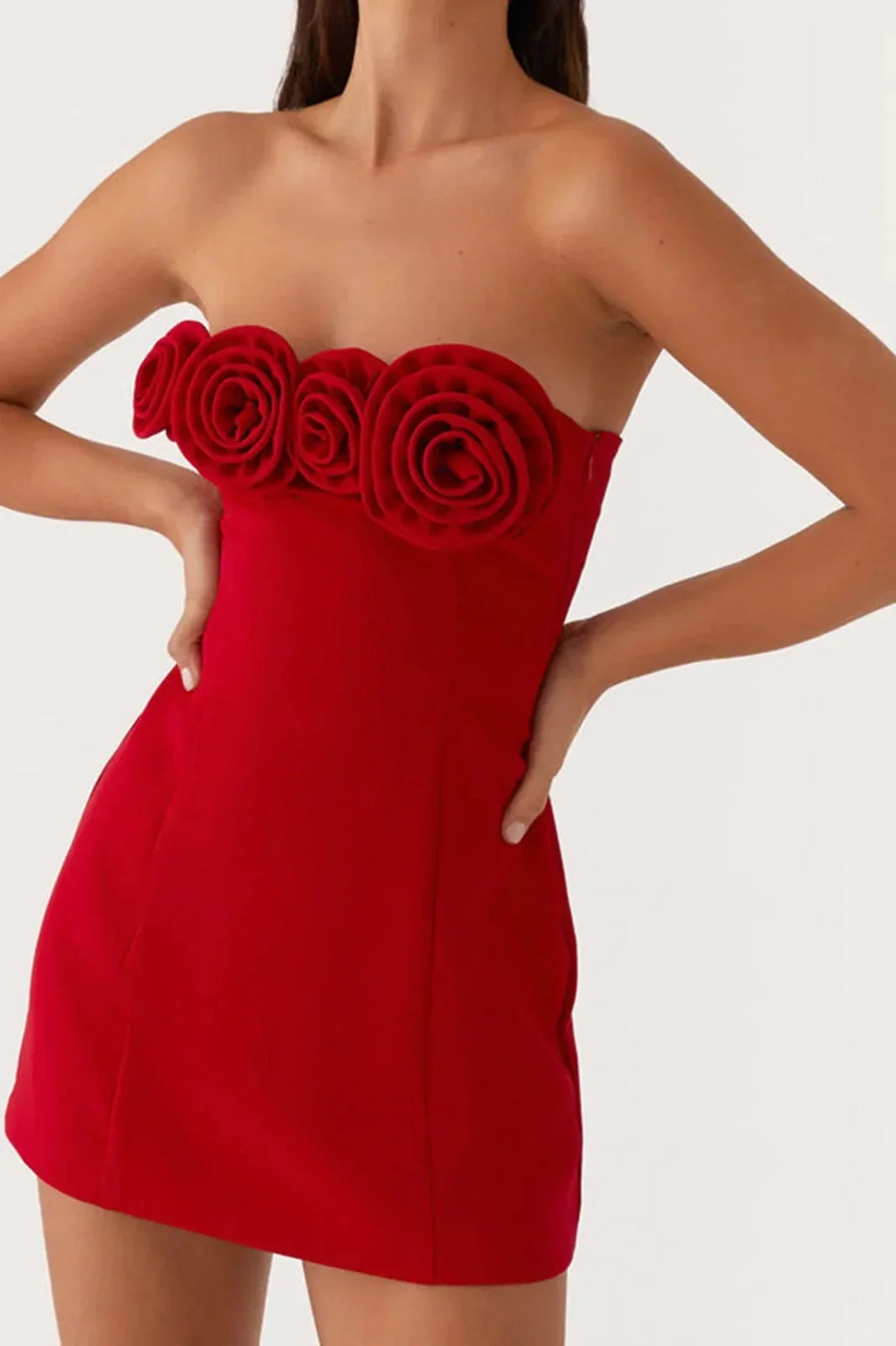 Strapless Backless Slim Fit Mini Dress