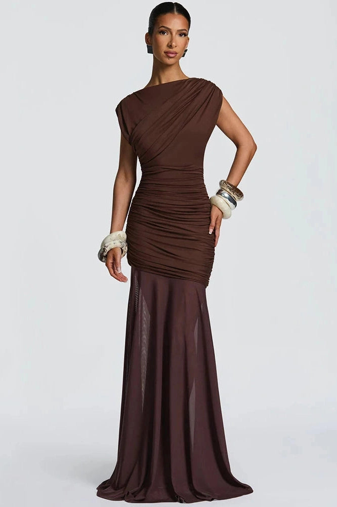 Glorol - Sleeveless O Neck High Waist Maxi Dress