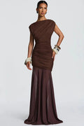 Glorol - Sleeveless O Neck High Waist Maxi Dress
