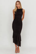 Glorol - Elegant Backless Sleeveless Bodycon Maxi Dress