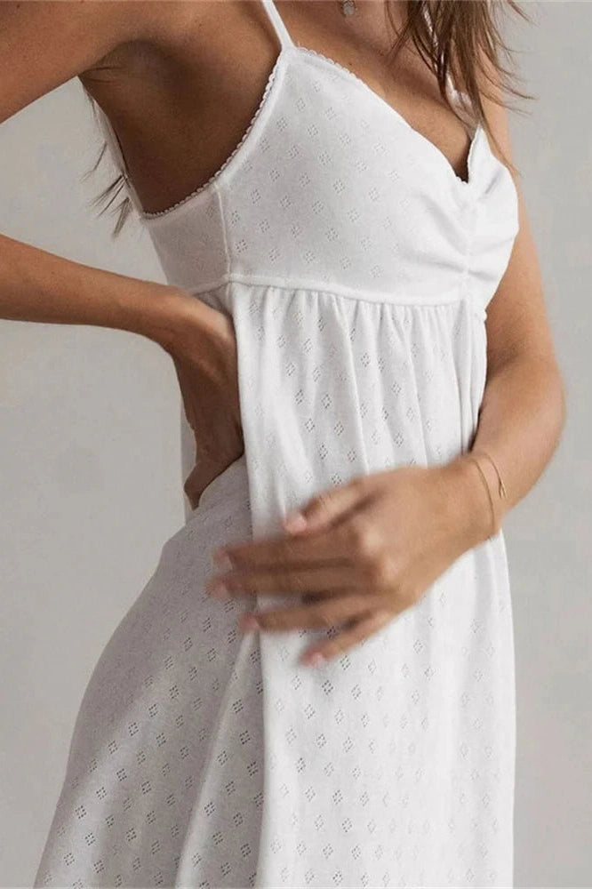 Glorol - Printed V-Neck Slim Backless High Waist Patchwork Mini Dress